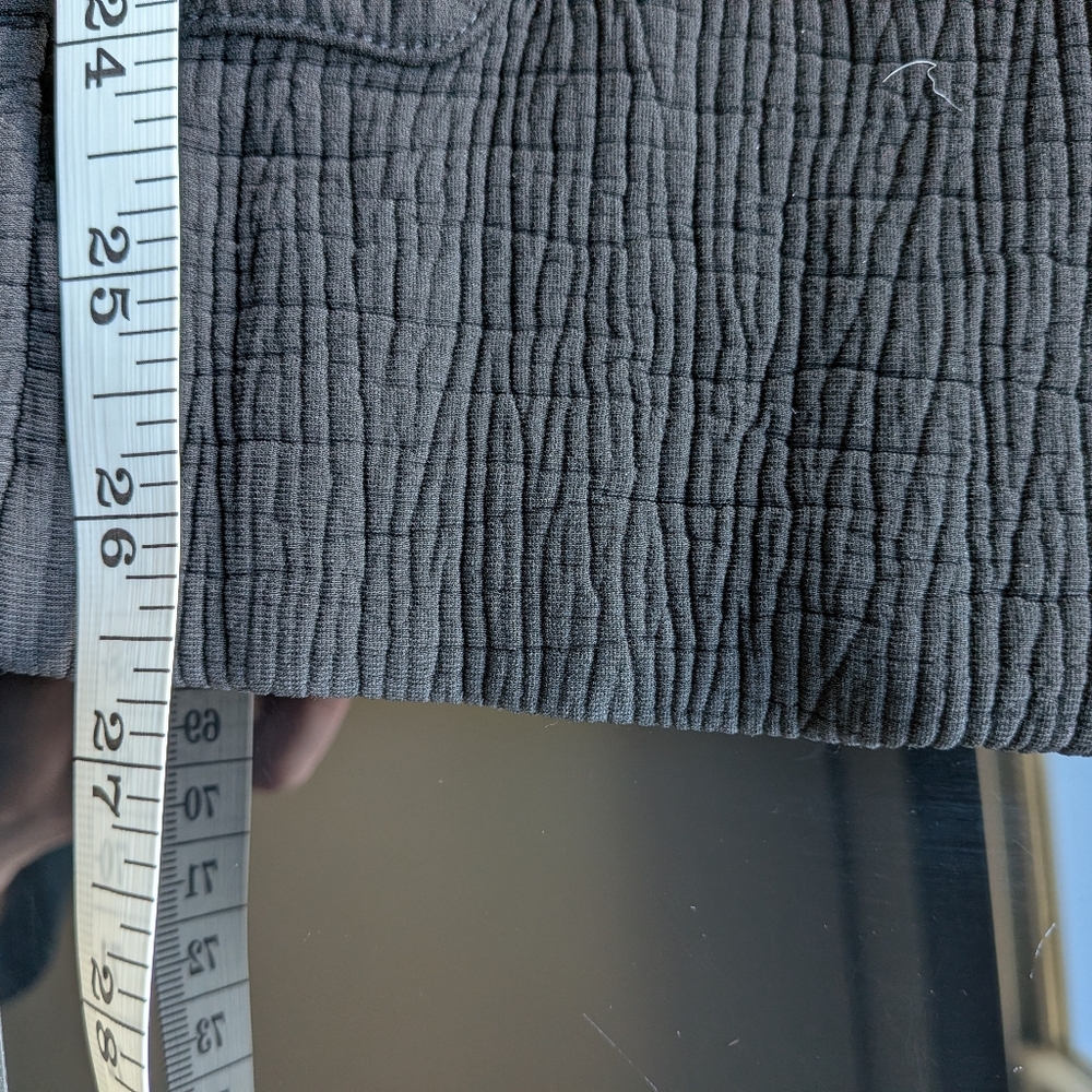 Eileen Fisher Silk Blend Sponge Texture Blazer - Minimalist Lagenlook - Black L - Picture 11 of 12